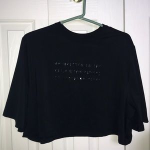 Black short sleeve nike crop top (Ricardo Tisci)